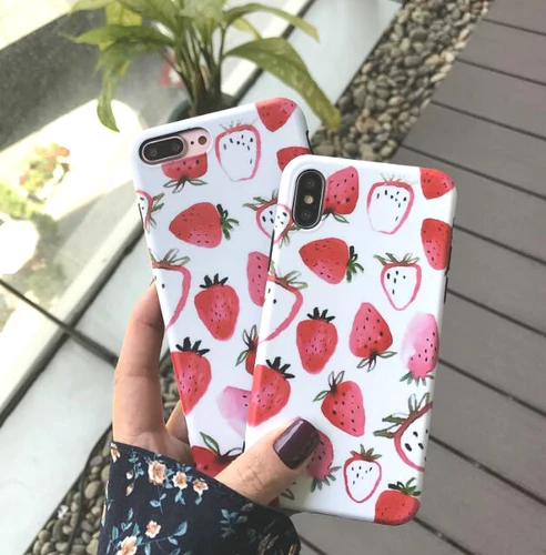 YHCSZ полное покрытие клубника Мягкий противоударный ТПУ чехол для телефона iphone 6 6s