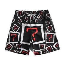 Обшитые мужские шорты пляжная одежда для плавания прямые шорты в полоску Бермуды мужские пляжные шорты мужские спортивные штаны