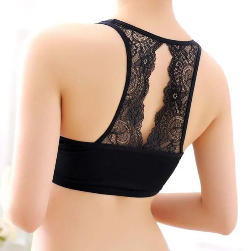 

Sexy Seamless Removable Padded Bra Comfortable Modal Vest Casual Lace Special Design Bra Fitness Breathable Women Bra