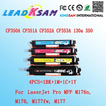 

4x Compatible Color Toner Cartridge CF350A CF351A CF352A CF353A 130A for 350 Color LaserJet Pro MFP M176n, M176 M177fw M177