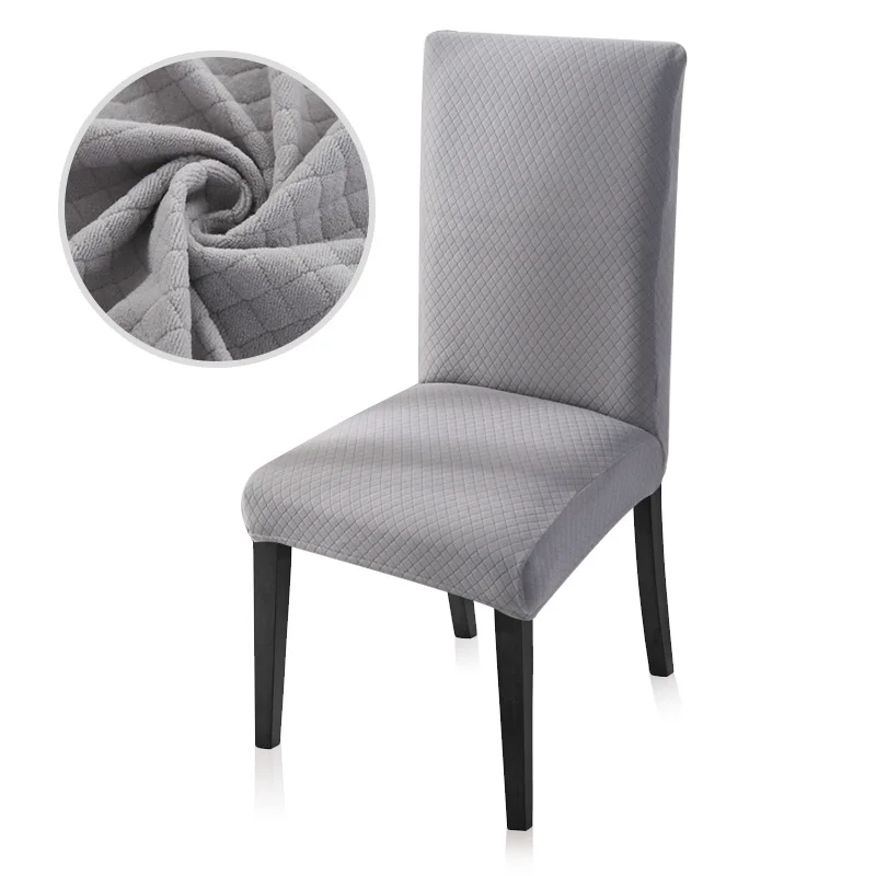 Us 8 99 50 Off Thick Diamond Pattern Stretch Chair Covers For Dining Room Kitchen Restaurant Wedding Decor Parson Chair Slipcovers Spandex In Chair