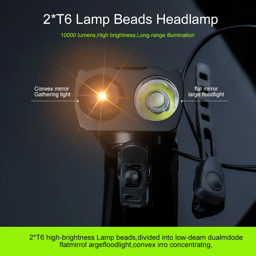 Clearance 4000mAh Induction Bicycle Front Light Set USB Rechargeable Smart Headlight With Horn 15000 Lumens LED Bike Lamp Cycle bike Light 9