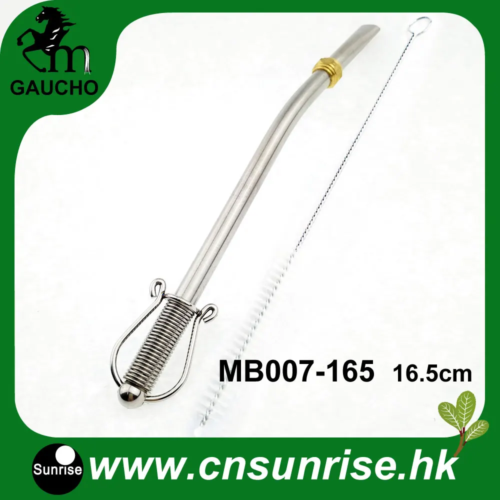 

1PCS/Lot The Best Argentino Yerba Mate Bombilla Straw Pajarito With Removable Stainless Steel Double Filter Hot Sale MB007-165
