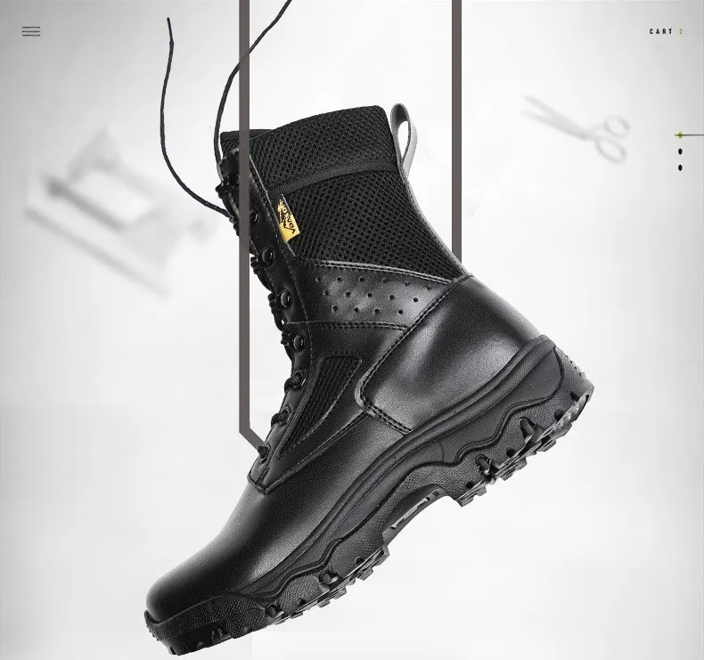 Summer Ultra Light Tactical Training Military Combat Boots Outdoor Hiking Camping Hunt High Top Non-slip Breathable Army Shoes