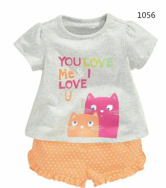 Новая летняя одежда для сна для малышей, костюмы наивысшего качества, короткие пижамы для мальчиков, детские пижамы, пижамы для девочек с героями мультфильмов, комплект детской одежды, RT6567 - Цвет: color at picture