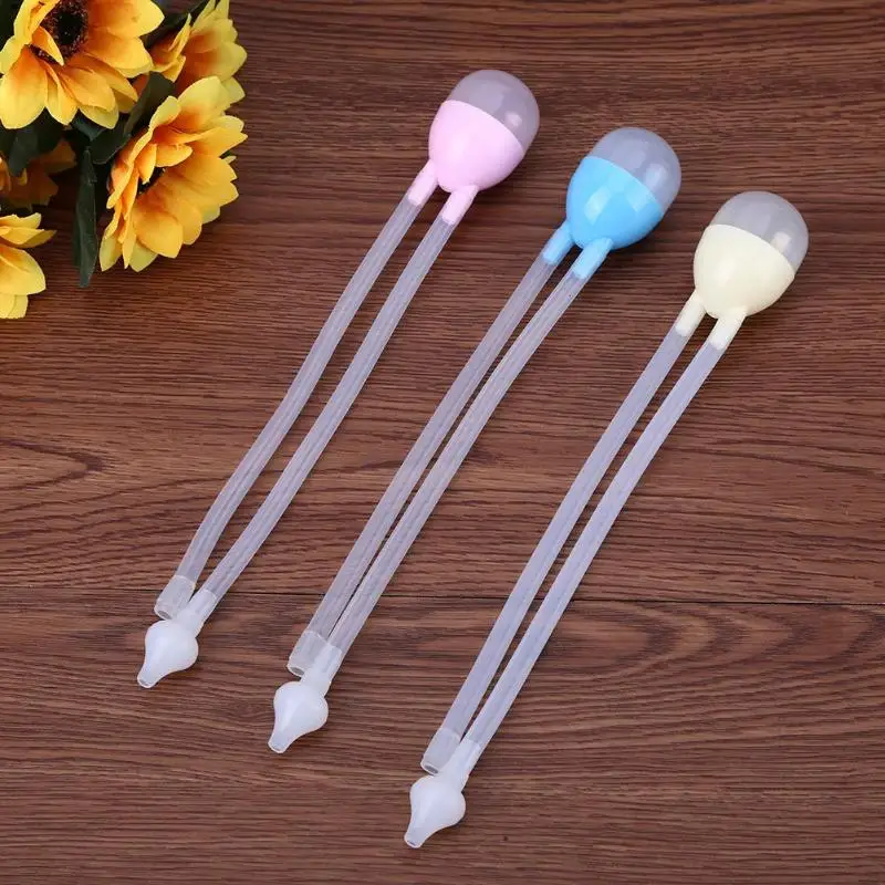 3pcs Newborn Baby Safety Nose Cleaner Kids Vacuum Suction Nasal Aspirator Flu Protections Protections Accessories Baby Care