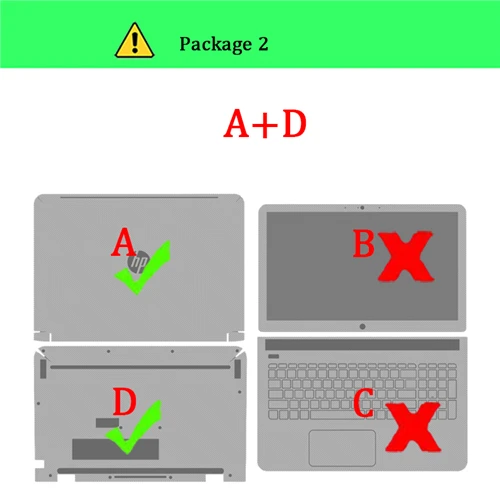 Тетрадь кожи для hp ENVY 15-K028TX 15-K032TX 15-AE020TX 15-P074TX 14-U005TX 14-K002TX X360 15-CN0002TX ноутбуков Стикеры - Цвет: Package-2    A D