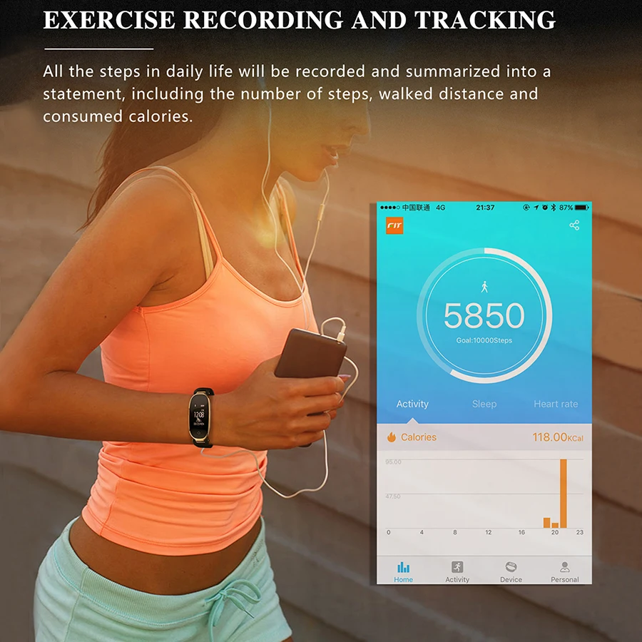  SCOMAS S3 Smart Watch For Android IOS Phone Heart Rate Monitor Fitness Tracker Bluetooth 4.0 Women  - 32830792364