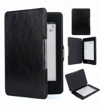

Brand gligle 100pcs/lot Ultra Slim PU Leather E-reader Case for Amazon Kindle Paperwhite 1/2/3 Hard Shell Flip Cover Cases
