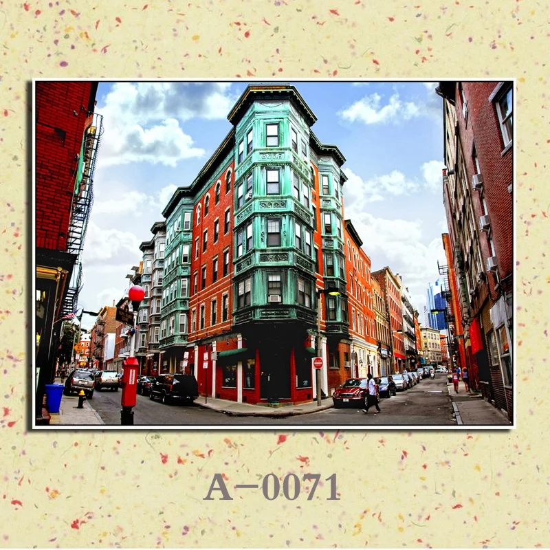 Hd Print Night View of Hong Kong Modern Building Home Decor Art High