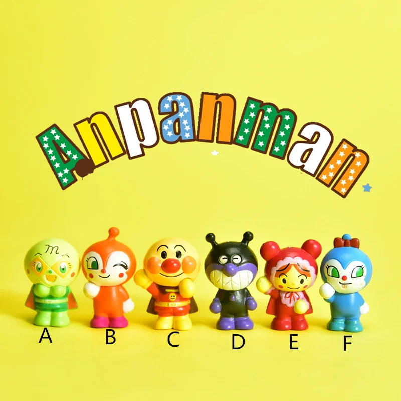 60 шт. 2,5 см Anpanman очень маленькая фигурка Модель ПВХ Decoraive фигурка игрушка Anpanman Коллекция украшения игрушки