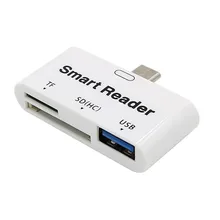 Тип-C USB3.0 SD Card Reader usb-концентратор, адаптер для MacBook Pro Xiaomi samsung S9 смартфонов высокого Скорость карты читателей