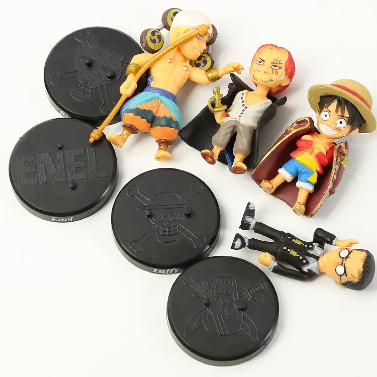 set de 12 unidades de Luffy Sabo Shanks Lucci, Figuras de acción de One Piece 