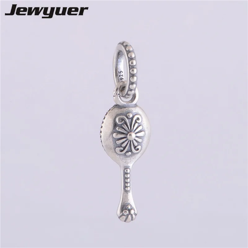 

Vanity Mirror Dangle Enamel charms 925 sterling silver pendant charm fit beads bracelets necklace DIY gift fine jewelry DA143