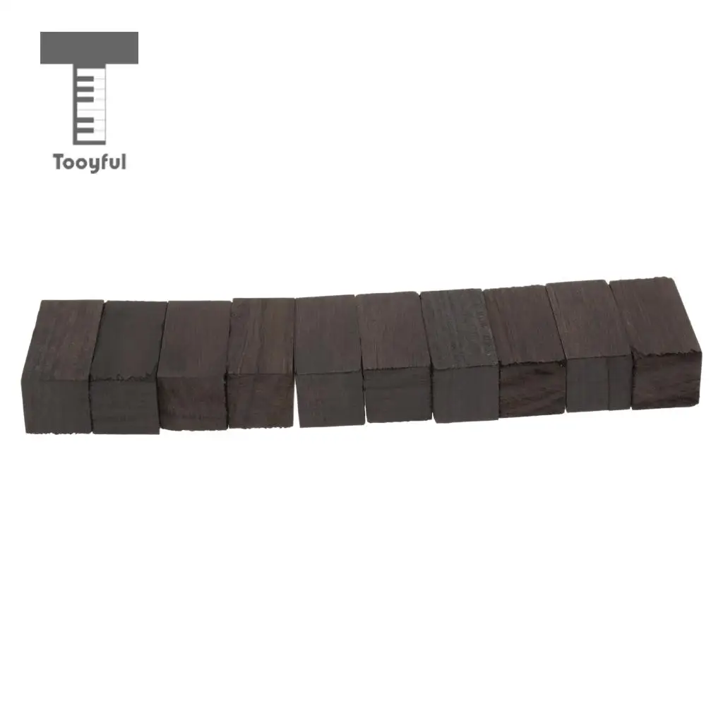 5pcs Blackwood Endpin/10pcs Square Wood Block For Violin Luthier Supply