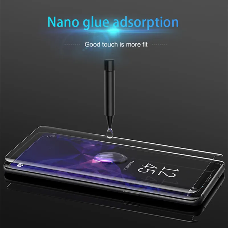 Защитное стекло для Samsung Note 8 9 S9 S8 Plus S7 Edge закаленное с УФ покрытием Huawei Mate 20 Pro OPPO Find