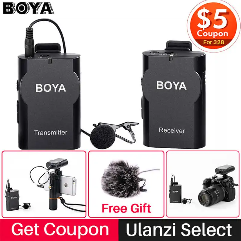 Профессиональный беспроводной микрофон Boya BY WM4 Lavalier с отворотом для Canon Nikon Sony DSLR