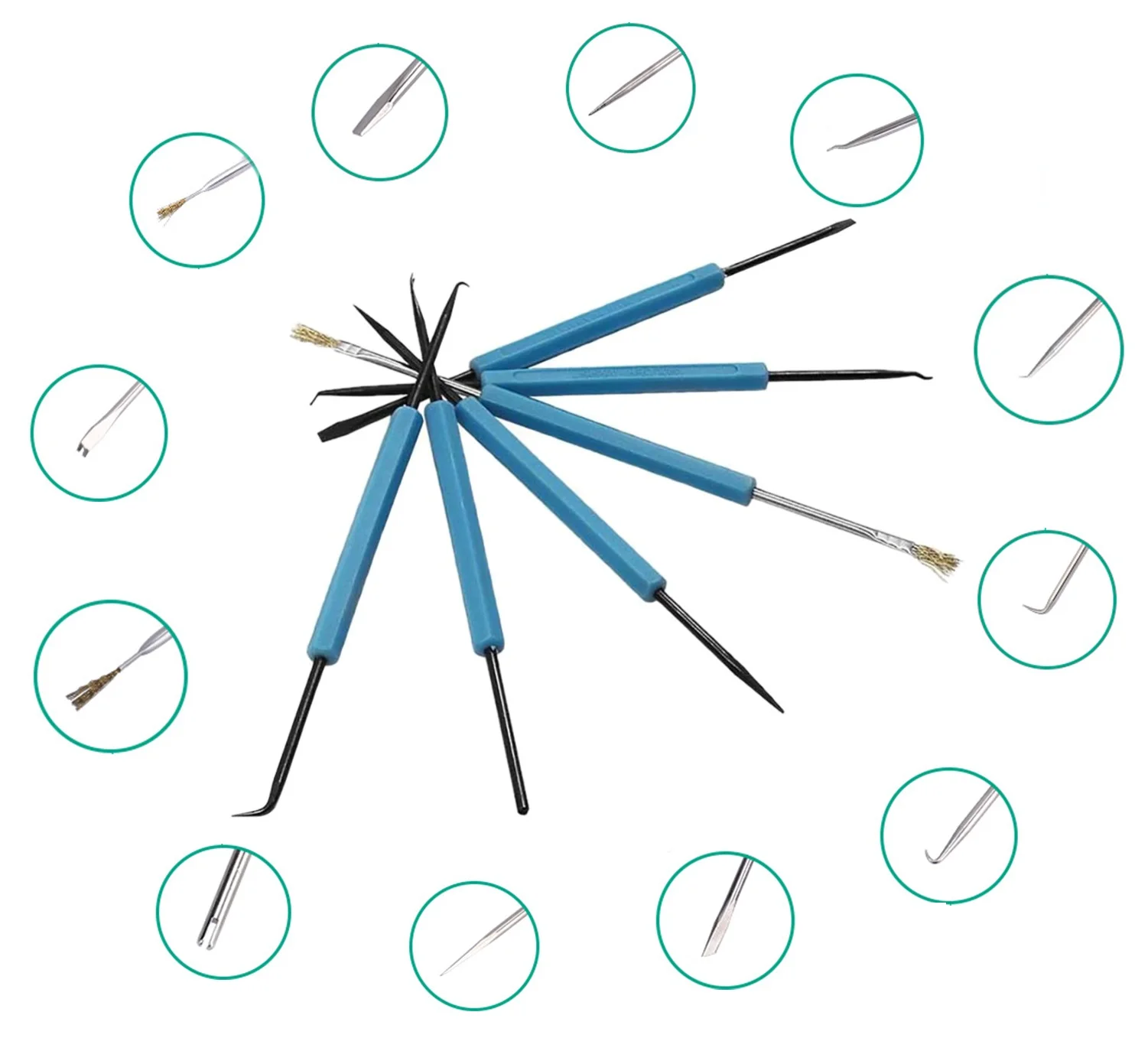 Goedkoop HOT 6 stks partij Steel Solder assist Aids Tool Set Reparatie Tool Set Elektronische Componenten Lassen Slijpen borstel gereedschappen