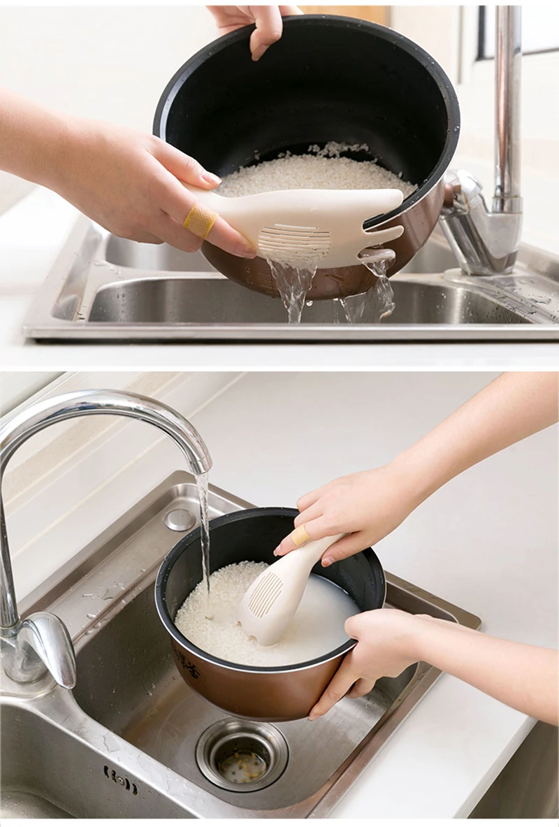 TUUTH PP Funnel Strainer Spoon Kitchen Rice Washing Colander Kitchen Accessories B1