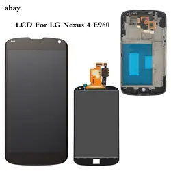 4,7 дюйма для LG Google Nexus 4 E960 сборка ЖК-дисплея с сенсорным процессором изображений с рамкой Рамка запчастей