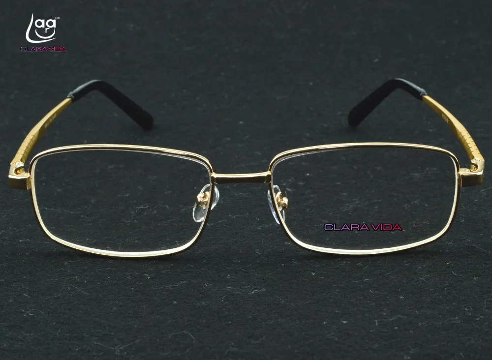= CLARA VIDA = мужские золотые AL-MG с защитой от синего излучения, компьютерные очки для защиты глаз, высокое качество, очки для чтения+ 1+ 1,5+ 2+ 2,5+ 3+ 3,5+ 4