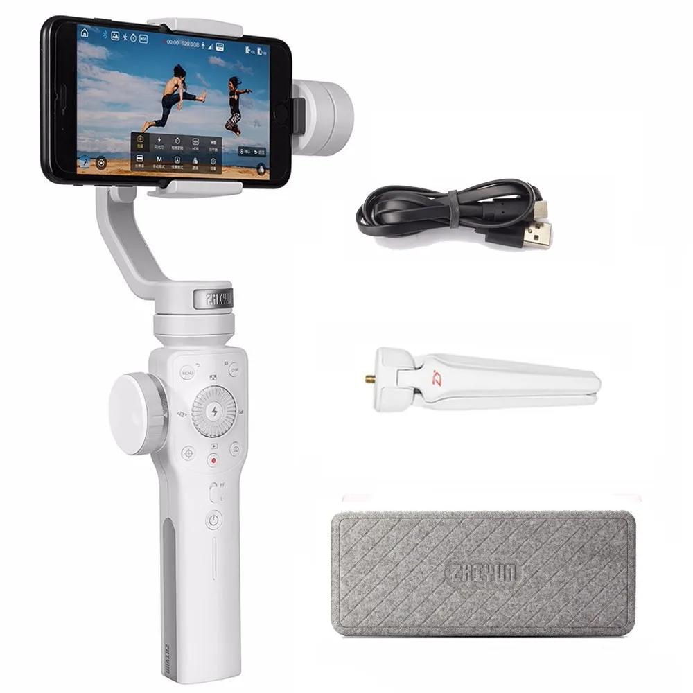  Zhiyun Smooth 4 3-Axis Handheld Smartphone Gimbal Stabilizer for iPhone XS Max XR X 8Plus 8 7P7 Sam