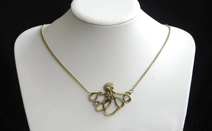 Ожерелье с осьминогом винтажный стиль 70 см длинное ожерелье | Украшения и