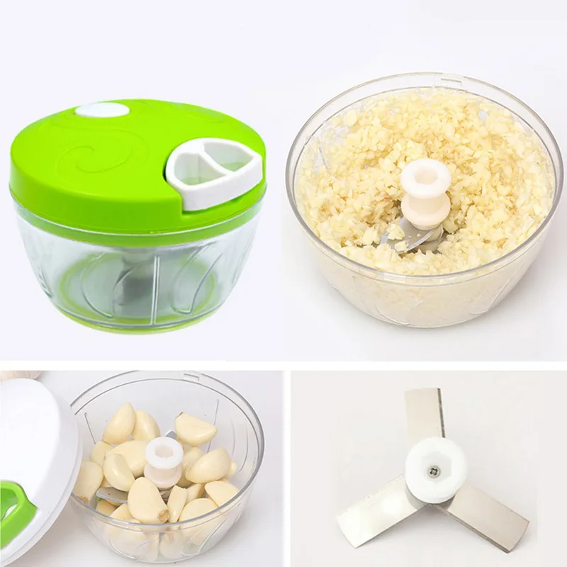 Multifunction 500ML Vegetable Cutter Hand Chopper Spiral Slicer Manual