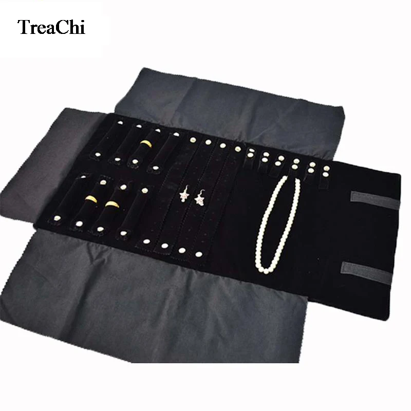 Big Sale Multi function Flodable Jewelry Carrying Case Black Grey