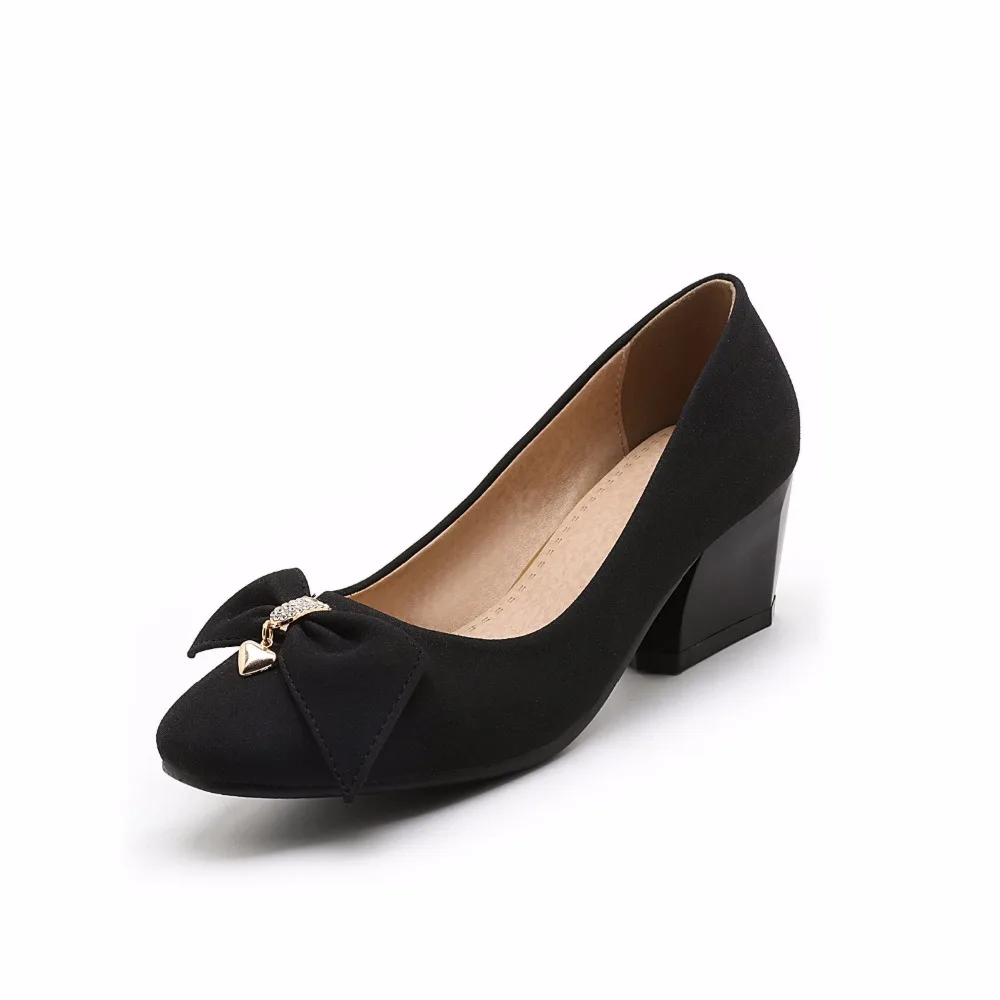 2017 Big and Small Size 31 47 New Spring Autumn Women's Pumps Square