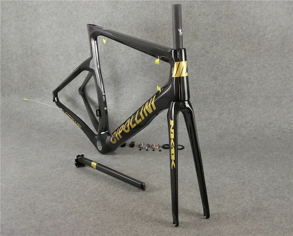 Cheap Carrowter 1K/3K Glossy Carbon Cipollini NK1K Frame Carbon Gold Logo ROAD Bike/Bicycle Frameset Fork+ Seatpost+ Clamp+ Headset 4 Cheap Carrowter 1K/3K Glossy Carbon Cipollini NK1K Frame Carbon Gold Logo ROAD Bike/Bicycle Frameset Fork+ Seatpost+ Clamp+ Headset 4