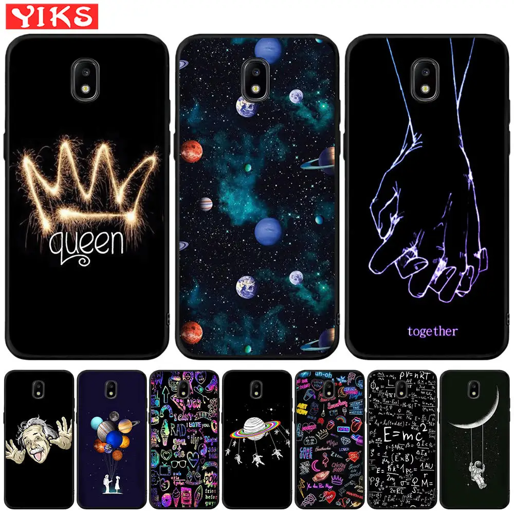 Art Pattern Phone Case For Samsung Galaxy J3 J5 J7 2016 2017 G530 J6 2018 Black Silicone Cover for J3 J5 2017 J330F J530F Euit