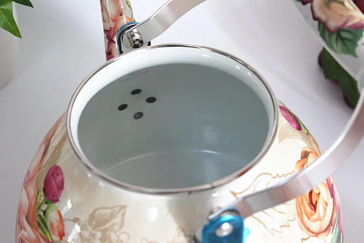 Толстая плоская подошва 4L Большая Керамическая эмаль чайник для воды чайник молочный чайник электромагнитная печь общего назначения чайник