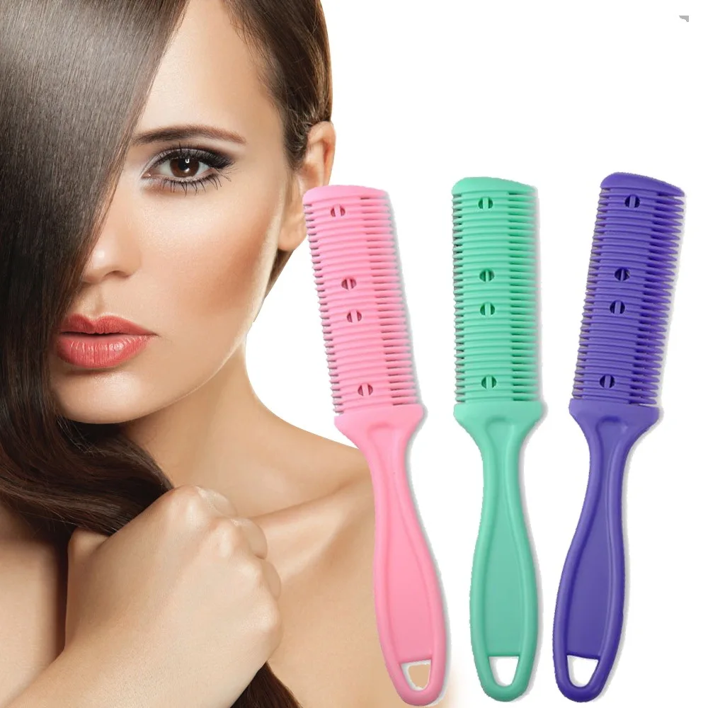 

10 PCS/Lot Hair Razor Grooming Comb With Blades For Trimming Thinning For Hairdressing