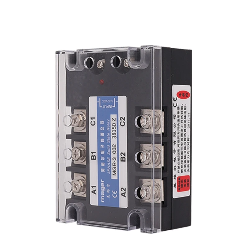 

150A 380VAC voltage Three Phase Solid State Relay SSR DC control AC (MGR-3 032 38150 Z) Free shipping With protective covers