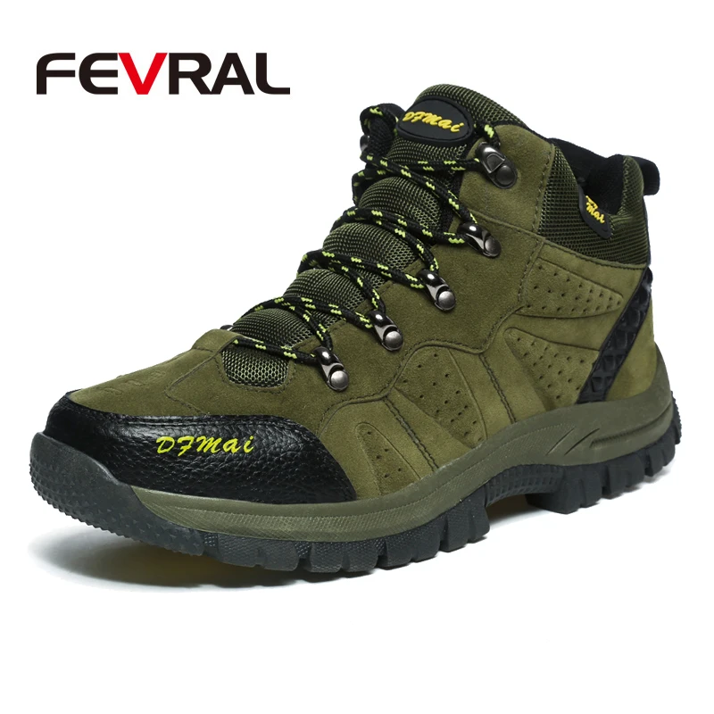 

FEVRAL Brand Autumn Warm Platform Man Boots Working Male Sneakers Shoes Men Casual High Quality Unisex Boots Waterproof Size 48