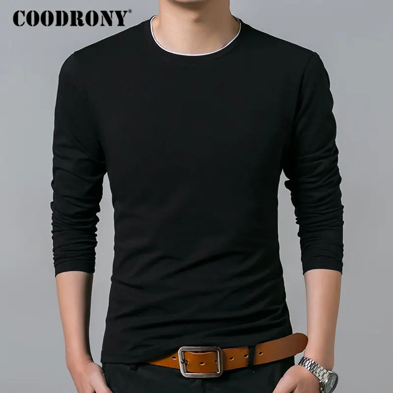 COODRONY T Shirt Men 2018 Autumn Casual All-match Long Sleeve O-Neck T-Shirt Men Brand Clothing Soft Cotton Tee Shirts Tops 8617 COODRONY T Shirt Men 2018 Autumn Casual All-match Long Sleeve O-Neck T-Shirt Men Brand Clothing Soft Cotton Tee Shirts Tops 8617