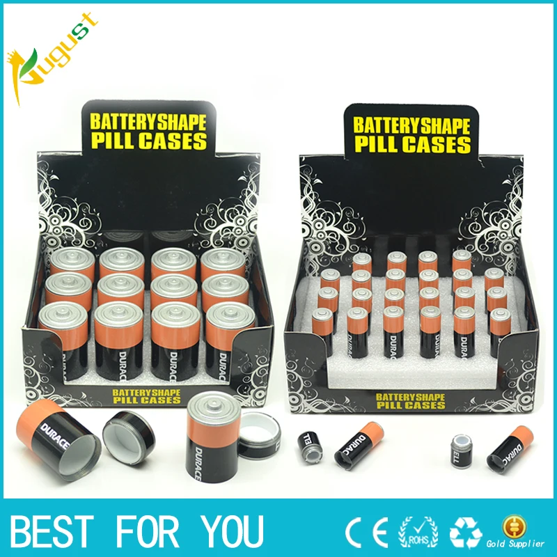 

Free shipping New battery shaped Storage Box Earring Jewelry Bin Case Container cheapest high quality battery pill case pillbox