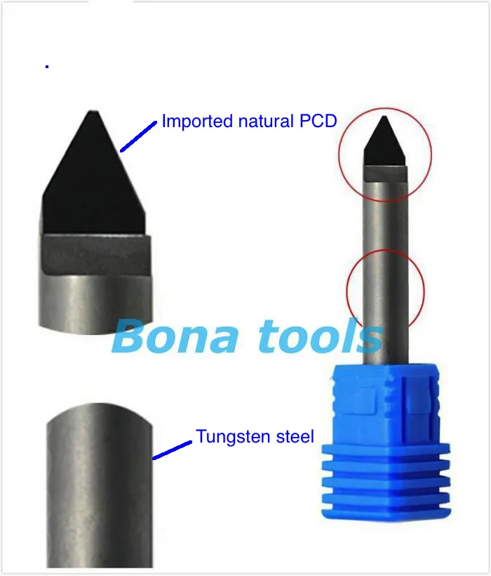 0.5mm 70 Degree V Bit CNC End Mill Diamond PCD Tools Stone Cutter,HARD