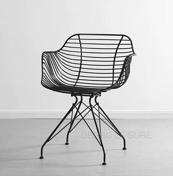 

Modern Classic Design Loft Metal Steel Wire Chair, fashion popular dining living room leisure computer study meeting chair 1PC