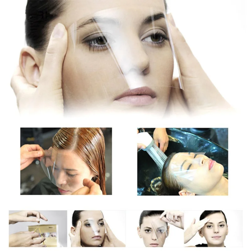 50 шт. женские парикмахерские принадлежности одноразовый лицевой щит для лака для волос пленка для волос для парикмахерской для стрижки волос защитная маска для лица D1
