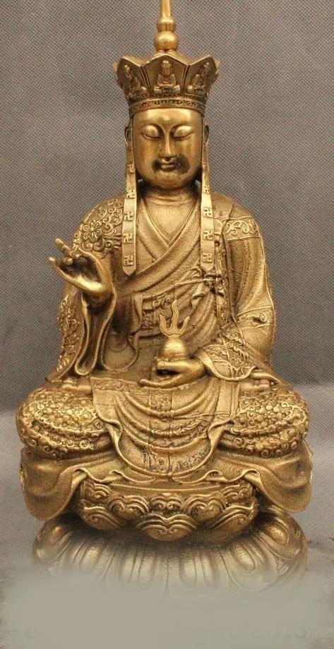 

DS 12" Buddhism Silver Seat Ksitigarbha Boddhisattva Netherworld Leader Statue