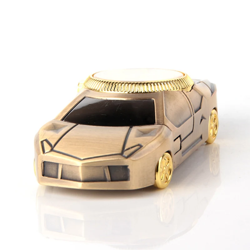

Sports Car Jet Lighter Clock Torch Turbo Lighter Men Gold Watch Quartz Compact Butane Cigarette Cigar Pipe Lighter Flated NO GAS