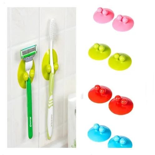 

Multifunction Vacuum Strong Sucker Kitchen Bathroom Wall Hook Hanger Holder no Drill Needed Suction Cup Multifunction 2Pcs