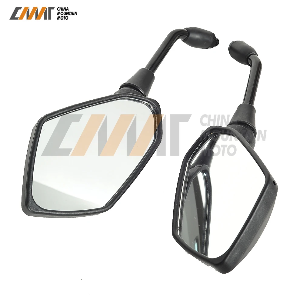 M10 аксессуары для мотоциклов боковое зеркало заднего вида черный карбоновый узор зеркала чехол для Honda Suzuki Kawasaki 10 мм зеркало