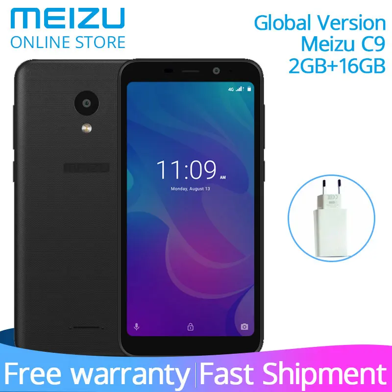 

Global version official Meizu C9 4G LTE 2GB 16GB 5.45" 1440x720p IPS Screen Quad Core 13.0MP Camera Dual Sim Card Mobile Phone