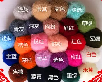 

20colors 6-8cm Fluffy Faux Rabbit Fur Pom Pom Ball DIY Pompon Fur Trinket Women Bag Charms Wedding Costume Ornamen