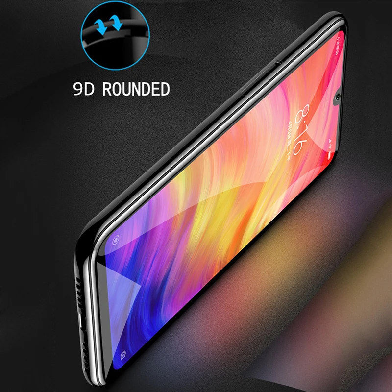Защитное стекло закаленное 9D для Redmi k20 Note 7 6 Pro 6A xiaomi pocophone F1 mi 9t 9 8 a2 lite 6x|Защитные