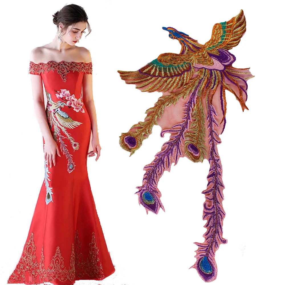 Buy Colorful Phoenix Embroidered Patch Applique Fabric Clothing Apparel Sewing