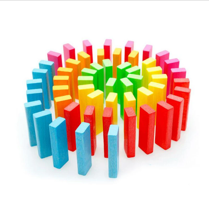 54PCS Wooden Beech Building Blocks Jenga For Children Kids Learing Education Intelligence Model Baby Domino Toys Gift baby-building-blocks-wooden